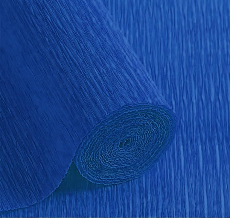 LCREATE LCREATE LCREATE Crepe Paper Roll 8.2ft Long 17 Inch Wide for Wedding Ceremony Various Large Festivals Decoration (29-Dark Blue) - Image 1